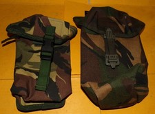 LOT DE 2 POCHES POUR GILET DE COMBAT  DE L'ARMEE ANGLAISE CAMOUFLAGE FEUILLAGE