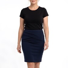 Jupe crayon bleu marine Esprit