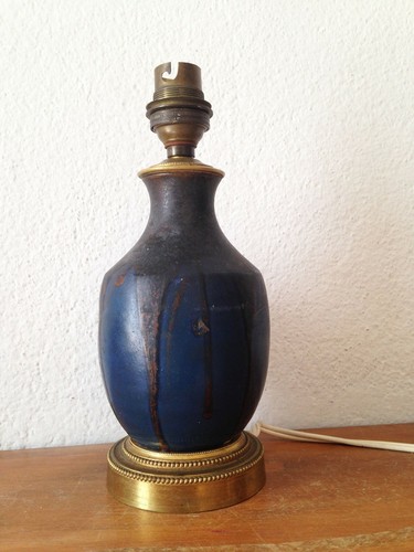 Ancienne lampe grès - ancienne, en