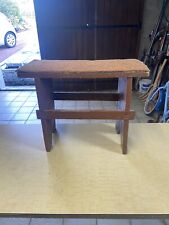 Petit Banc Repose Pied Tabouret en Bois Art Populaire 