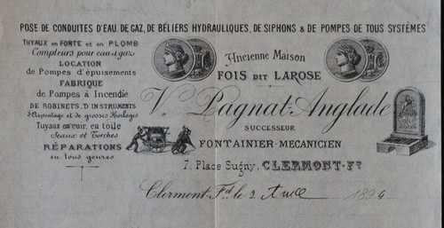 Facture clermont ferrand 1894 - facture,