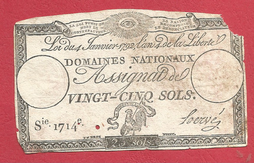 Assignat sols 4 janvier - assignat, 25
