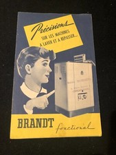 petit dépliant publicitaire,machine a laver et a repasser, brandt, fonctional