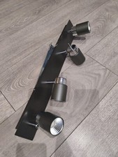 Reglettes 4 spots HADES en metal couleur gris/chrome led