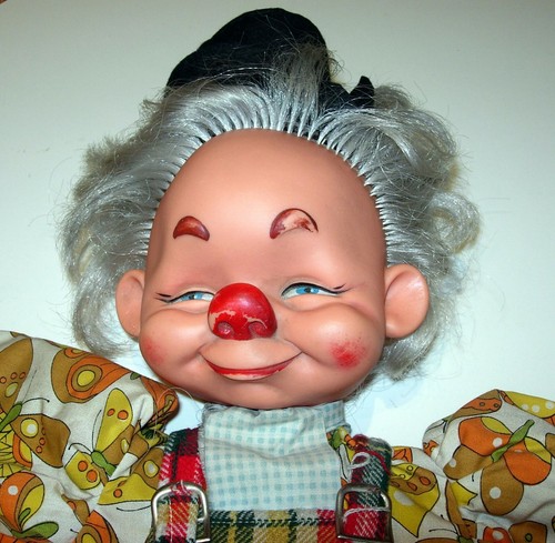 Ancienne poupée clown poker - ancienne,