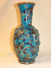 ANCIEN VASE CERAMIQUE EMAILLE