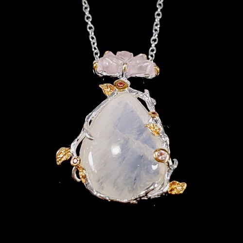 Bijoux collier pierre - +,