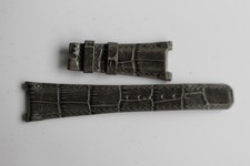 PATEK PHILIPPE Bracelet montre cuir gris 20 mm (36760)