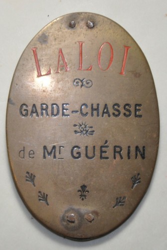 Plaque métier garde - de, -garde
