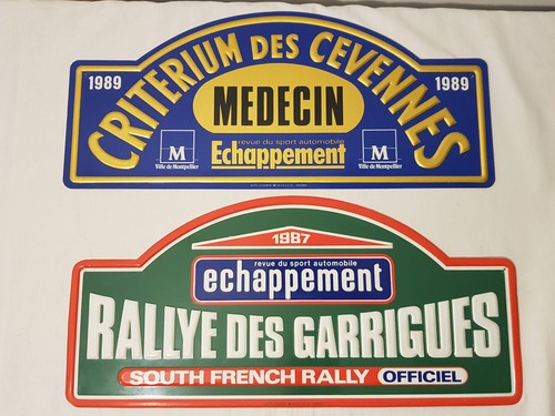 Lot plaques rallye tôle - rallye,