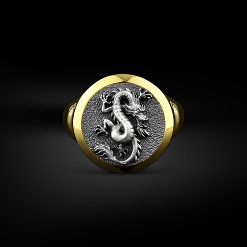 Bague homme chevalière ronde