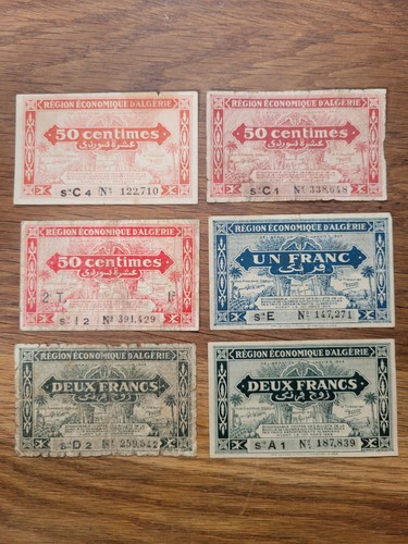 Algérie lot billets - algérie, 6