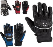 Gants Textile Motard Moto Inserts Mesh Ventilations Stretch Reflechissant