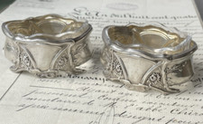 Paire Salières ARGENT Minerve ART NOUVEAU Escroignard orfèvre