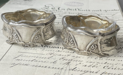 Paire salières argent minerve - argent,