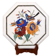 12 " Marbre Blanc Côté / Fin