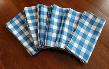 6 serviettes anciennes Vichy