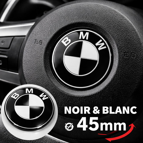 Bmw logo 45mm noir blanc - &,