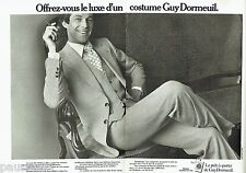 PUBLICITE ADVERTISING 116  1977   costume homme Guy Dormeuil (2p) woolmark