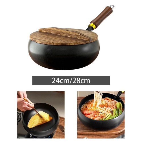 Wok fonte bouillonnant le - fonte,