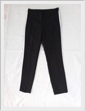 Pantalon Zara Basic S noir avec bandes latérales blanches - Coupe élégante