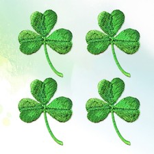 4pcs broderie vert trèfle à