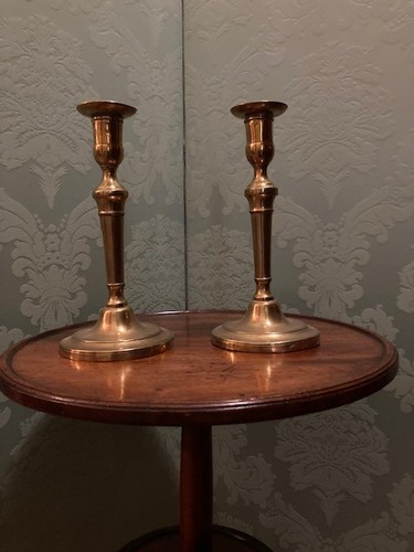 Paire bougeoirs bronze - paire, de