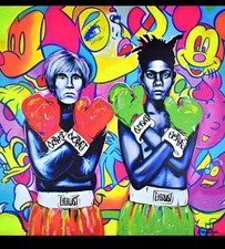 Cross Maigri Street Art Pop Art Warhol Vs Basquiat Peinture Sur Toile
