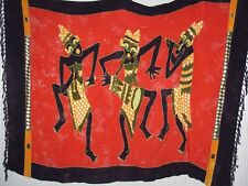 Tenture / Nappe de table Art Africains 164 X 120cm Musiciens Danseurs (DIV021)