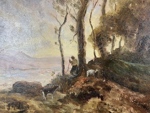 Huile sur panneau berger - panneau, en