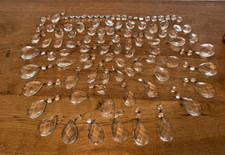 Gros lot anciennes pampilles gouttes verre cristal pour lustre suspension