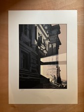 SERIGRAPHIE SIGNÉE SCHUITEN BLAKE ET MORTIMER PORTES DU PALAIS + CERTIFICAT TTBE