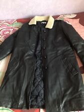 Manteau cuir d’agneau col mouton Paul & Joe Sister taille 38/M