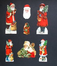 DECOUPIS  Chromo FETE  – Lot de 7 Père-Noël