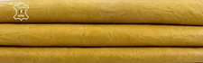 Cuir D'Agneau Tan Vintage Jaune Froissé 8 Pieds Carrés 0,8 Mm #C1261