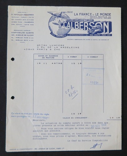 Facture calberson transport - calberson,