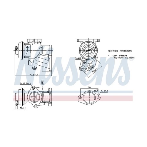 Nissens vanne egr 98476 - vanne,