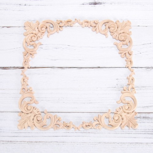 4pcs bois massif sculpté - ,