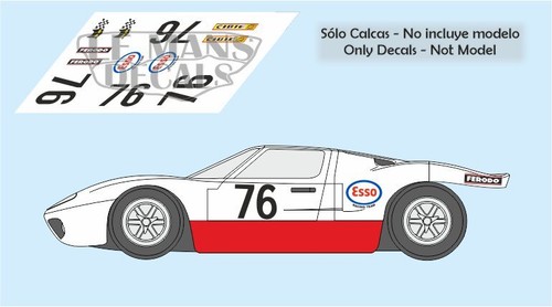 Autocollants ford gt40 mans - gt40, le