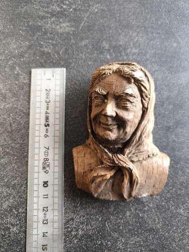Buste sculpture bois - sculpture, en