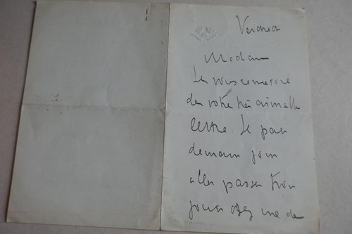 Lettre autographe - lettre,