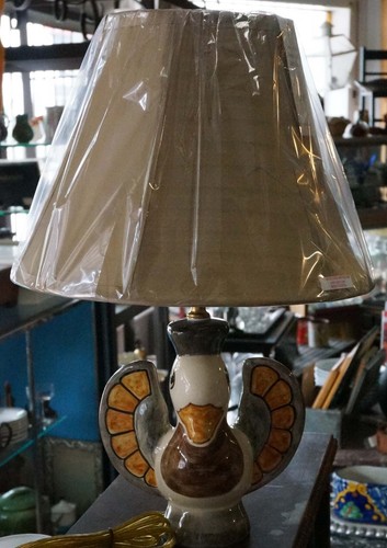 Shearwater pottery lamp with - pottery,