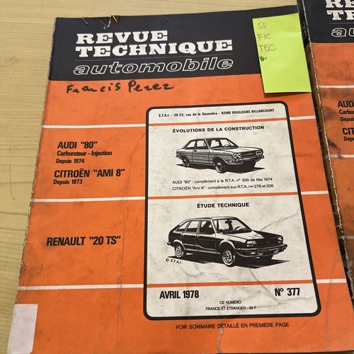 Revue technique renault ts - renault, 20