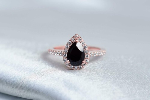 Noir diamant poire - noir,