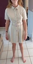 Robe en daim beige taille M