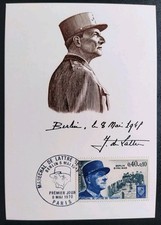 CARTE PREMIER JOUR TIMBRE N° 1639 MARÉCHAL DE LATTRE DE TASSIGNY OBL PARIS 1970