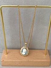 Collier pendentif Camée bleu