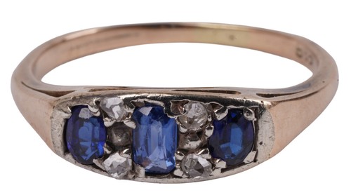 Antique sapphire ring - sapphire, with