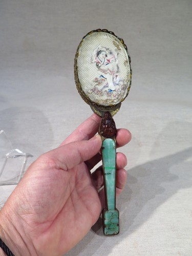 Ancien face main miroir - ancien,