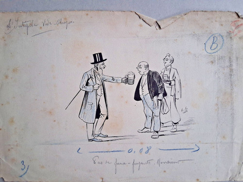 Dessin original signé - , l.l